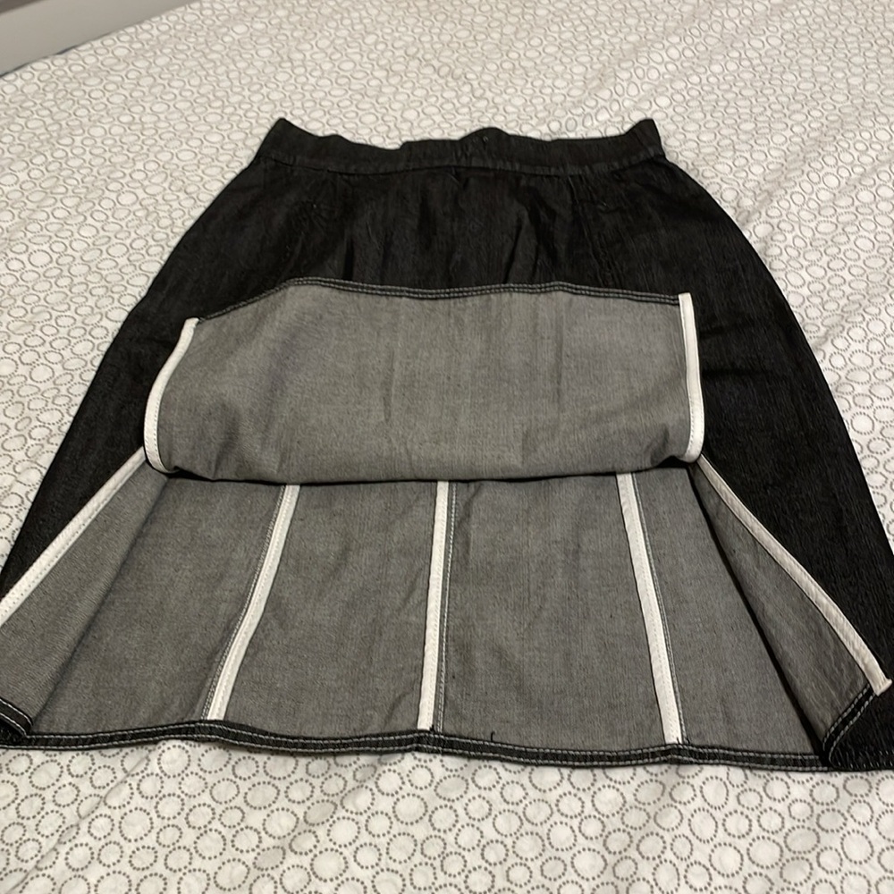 YSL Dark Grey Denim Skirt - Picture 3 of 13